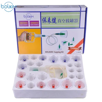 

BOLIKIM 24 Pieces Massage Cans Massager Health Monitors Product Opener Pull Vacuum Cupping Massage Cupping Massage Bank Tank Set