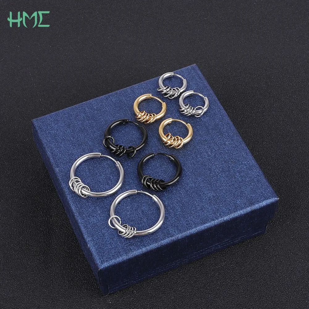 1 шт. хип-хоп хипстер рок, панк, Готик мужская из титановой стали круглые титановые стальные серьги круглые гвоздики серьги для женщин мужчин влюбленных