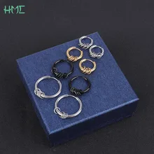 1 шт. хип-хоп хипстер рок, панк, Готик мужская из титановой стали круглые титановые стальные серьги круглые гвоздики серьги для женщин мужчин влюбленных