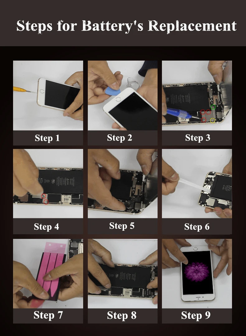 Bateria de Polímero de Lítio Bateria de Substituição de Baterias para Apple Lote Isunoo 1821mah Celular Iphone 8 8g Interno 20 Pçs - 2 de Baterias para Apple iPhone 8 8G Interno
