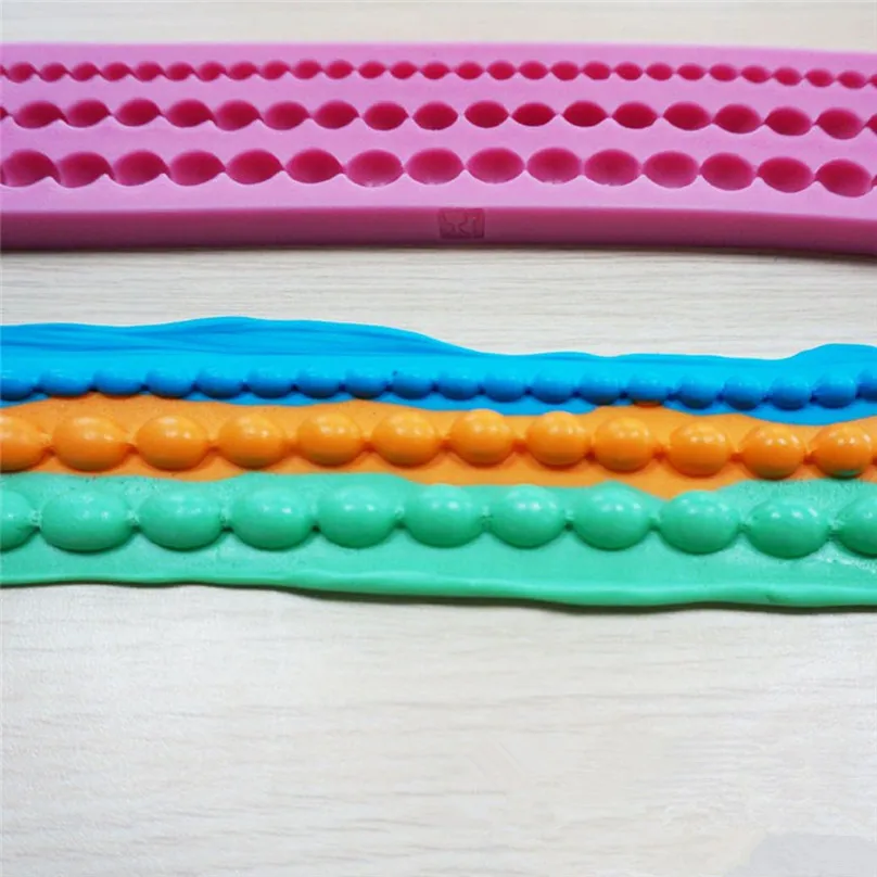 New DIY String Pearl Paste Bead Clay Mold Fondant Cake Silicone Pastry Tool birthday cake Decorations Mold Kitchen #3d19 (4)