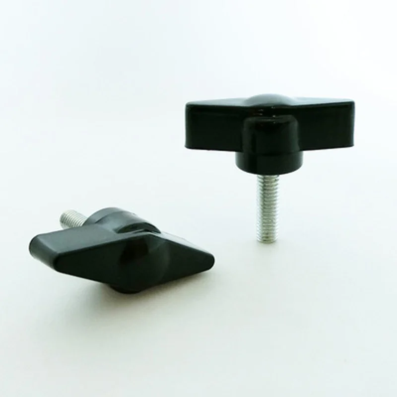 

2Pcs M8 Carbon Staal One word tight Hand screws Rubberized T shape plastic handle Screw Knob Fastening bolt 16mm-60mm L