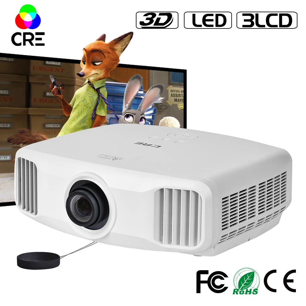 

Full HD 1920X1200 3LCD Projector Shutter 3D Support 4K Video Projector Android 5.1 Wifi Home Theater Beamer