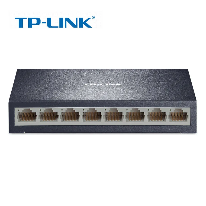 TP-Link TL-SF1008D 8 Порты и разъёмы быстродействующий коммутатор RJ45 10/100 Мбит/с коммутатор для интернет-сети для рабочего стола стальной