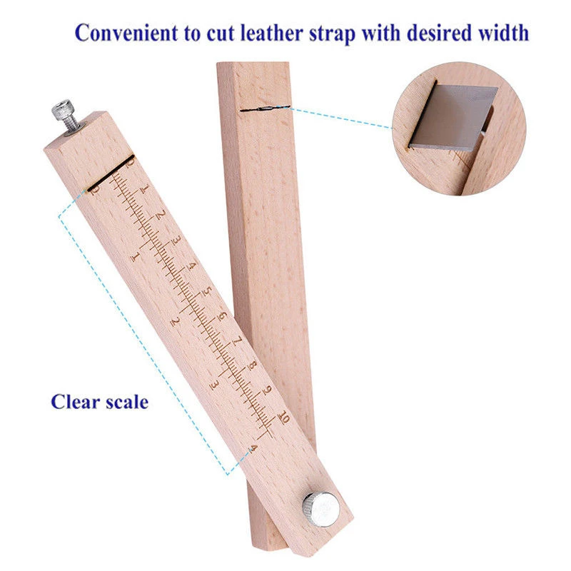 Регулируемая деревянная полоса ремень резак кожа ручной резки ремесло ремонтный инструмент+ 5 лезвие