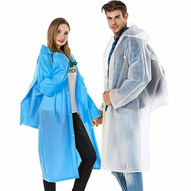 

Hooded Jacket Raincoat With Backpack Poncho Transparent Camping Waterproof Rainwear Outdoor Sports Tool Cycling Climb Equipment