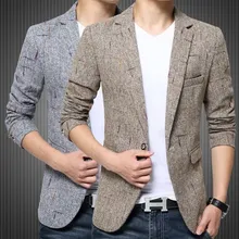 Vintage Fancy Suit Jacket For Men British Style Blaser Masculino Slim Terno Masculino Mens Formal Blazer Khaki Gray 3XL 4XL 5XL