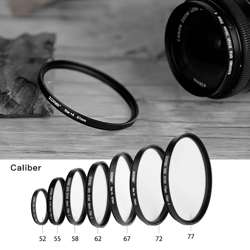 ZOMEI 6 Point Star Lens Filter Camera Optical Glass Lens Filter Filters