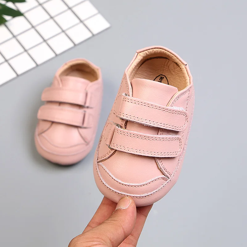 Claladoudou Toddler Baby Genuine Leather Shoes Newborn Baby Boys Girls Pure White Shoes Infant Toddler Soft Anti-slip Shoes 0-2Y