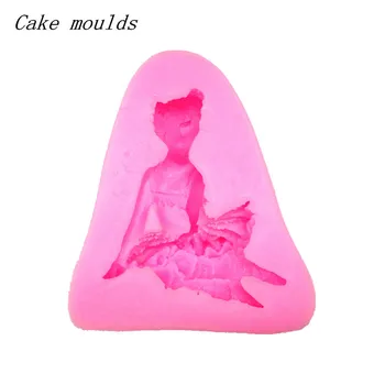 

Silicone mold k144 Ballet Girl shape baking mold Fondant cake mold chocolate mold Decoration tools