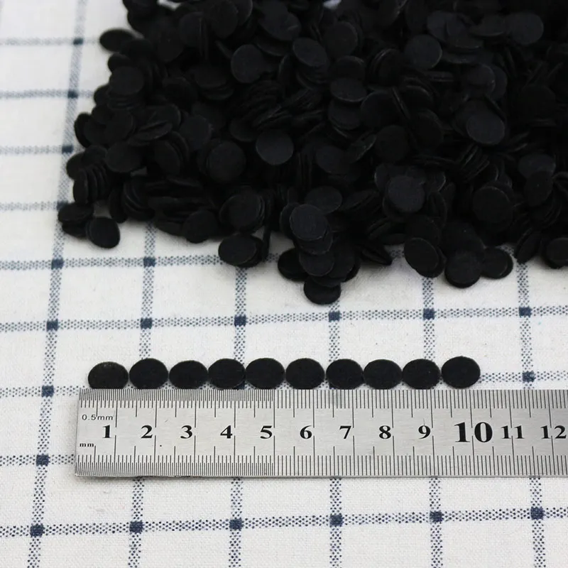 2000 шт Черный цвет 1 см круглые войлочные прокладки маленькие пластыри круг войлочные тканевые подкладки аппликации ручной работы DIY аксессуары