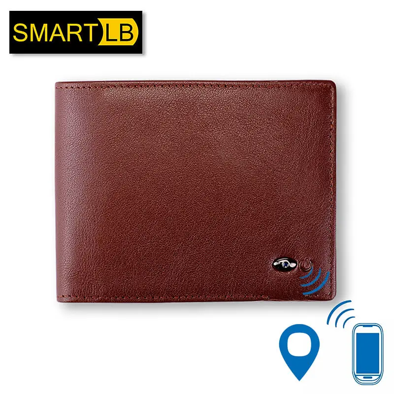 

SMARTLB Anti-theft Smart Men Wallet Manufacture Genuine Leather with Bluetooth and GPS Purse Card Holders for iOS Android