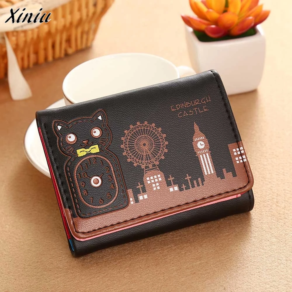 

2017 Carteras Mujer Purse Women's leather Wallets Female Women Purse Bags Female Case short Clutch Carteiras Femininas Money Bag