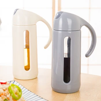 

Multifunctional Domestic visual dustproof and leakproof automatic open glass oil pot oil bottle kitchen tool 20.5*7cm
