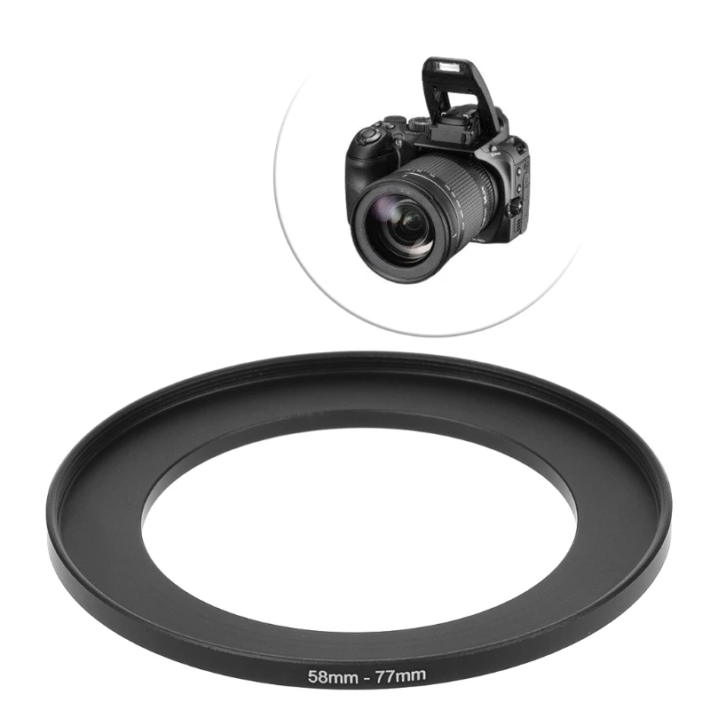 58mm To 77mm Metal Step Up Rings Lens Adapter Filter Camera Tool Accessories New