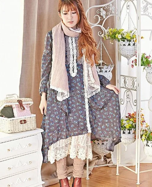 Женское винтажное платье с цветочным принтом свободного покроя|clothing|vestidos