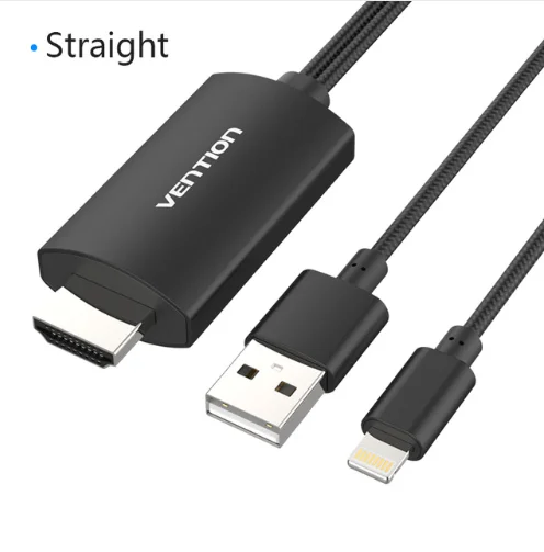 Vention 8-контактный HDMI конвертер 1080P HDMI кабель для iPhone X XS 8 Plus IOS поддержка HDTV цифровой адаптер для Ligntning в HDMI - Цвет: CEM