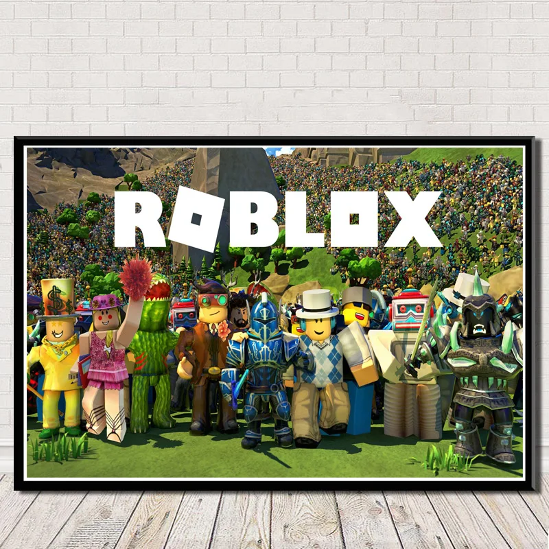 New Roblox Game Cartoon Anime Comics Poster And Prints Wall Art Modern Canvas Painting Wall Pictures For Living Room Home Decor - 