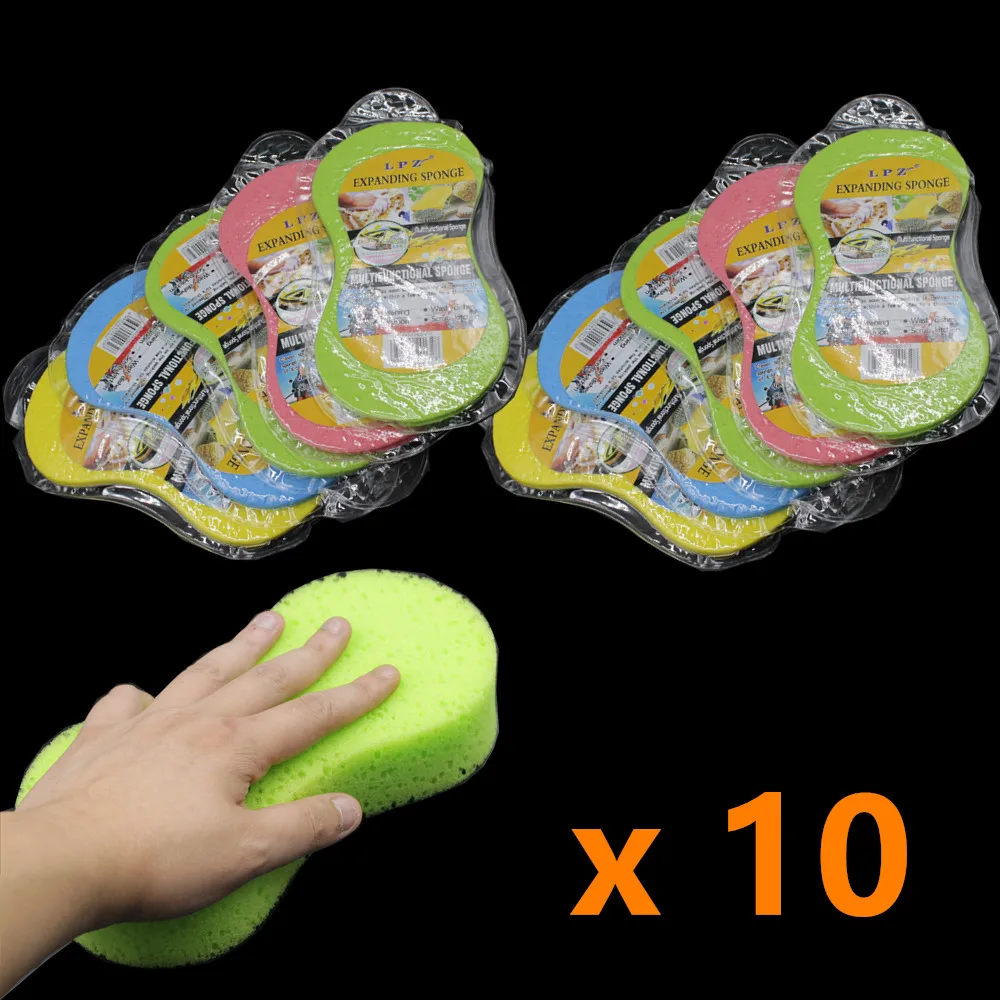 Buy Magic Car Washing Sponge 10 pcs Vacuum Compressed