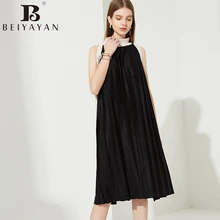 BEIYAYAN 2017 New Arrival Turtleneck Sleeveless Dress Women Elegant Patchwork Cold Shoulder Femme Vintage Dresses