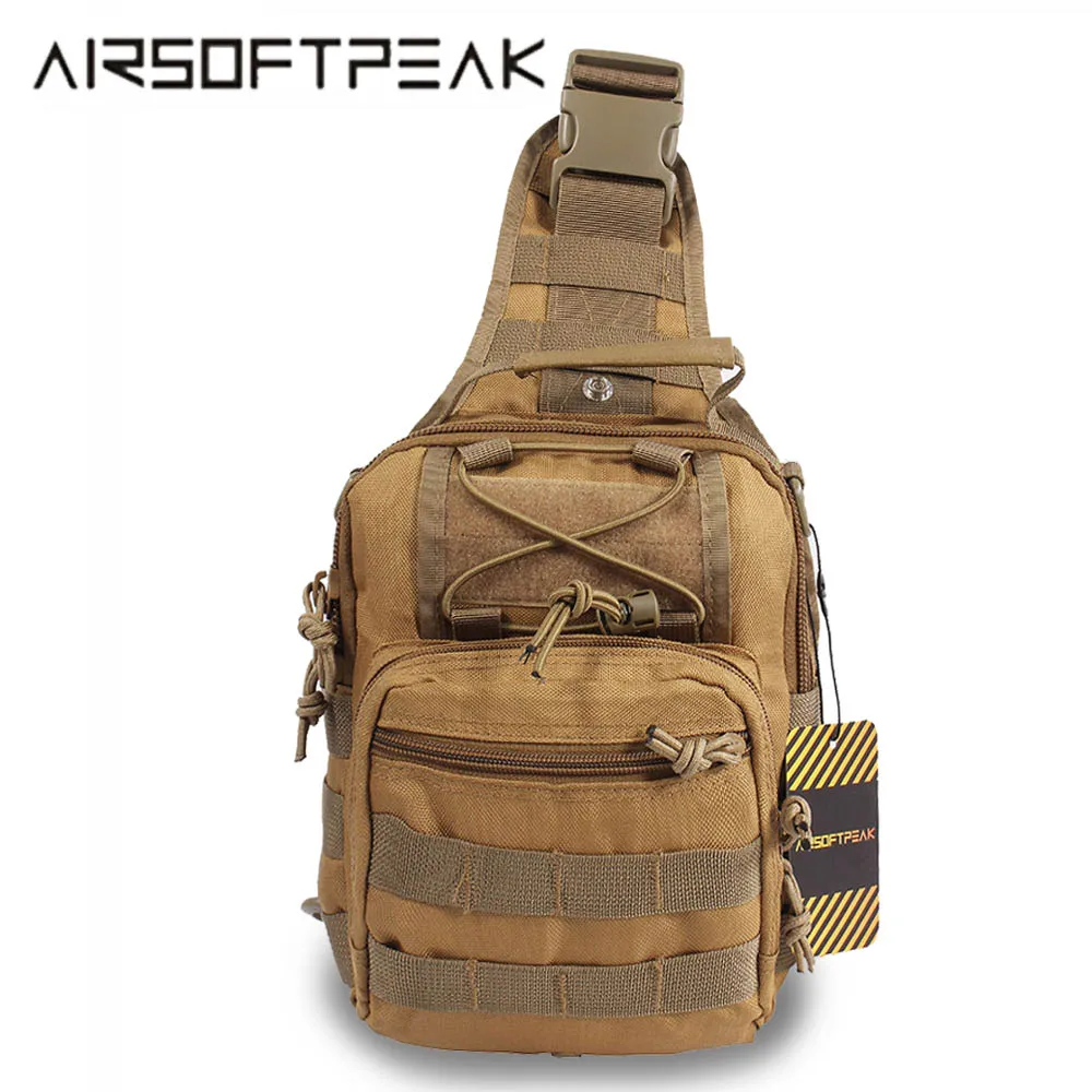 

AIRSOFTPEAK Tactical bag Molle Fishing Hiking Hunting Bags Sports Bag Chest body Sling Single Shoulder Tactical Backpack