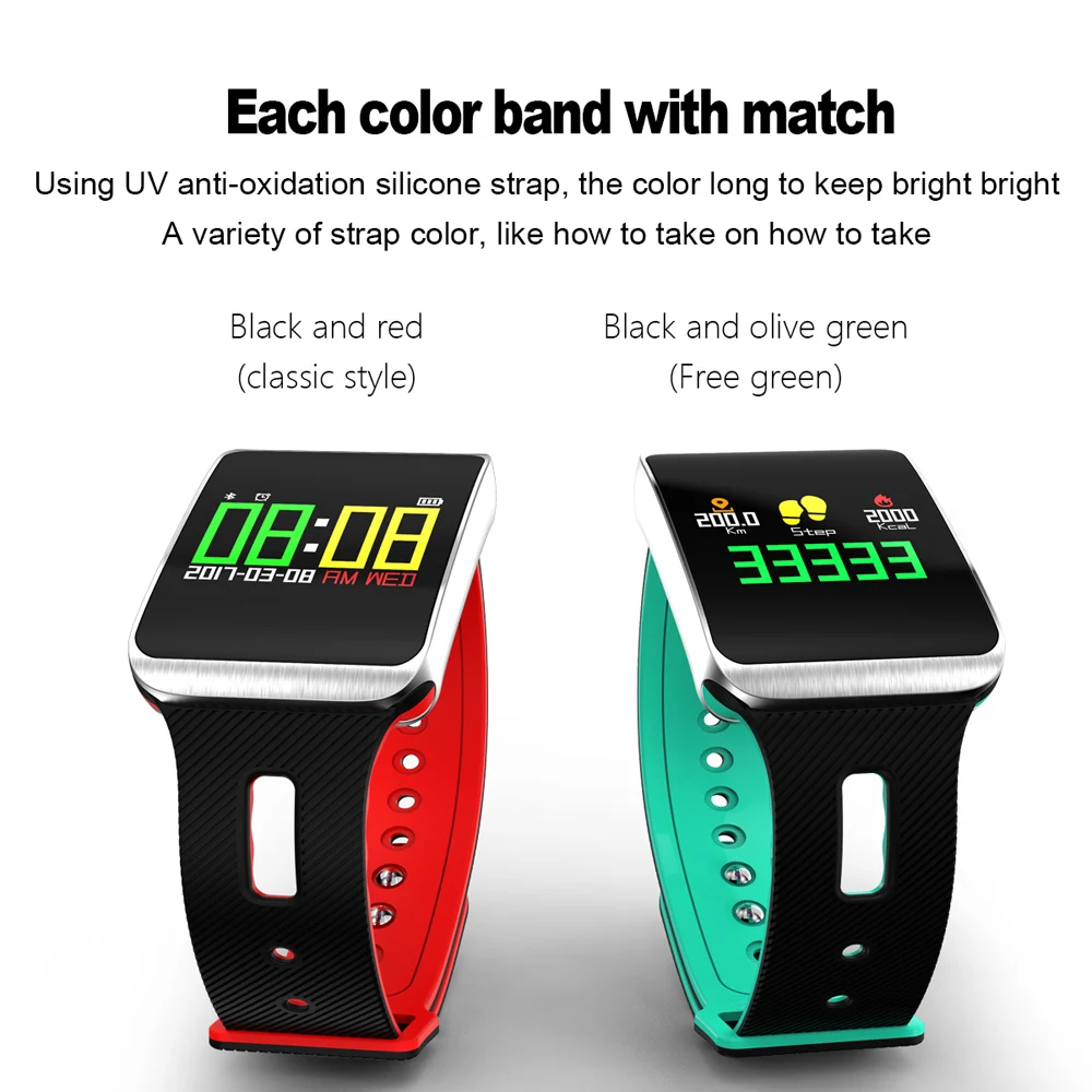 TF1 Smart Band OLED Сенсорный экран Смарт-браслет сердечного ритма крови Давление мониторинг сна умный Браслет звонки и приложения напоминание