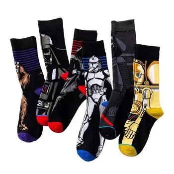 

Star Wars storm troops cosplay socks Wookiees jedis Knight funny personality men women sock four seasons skateboard Socks