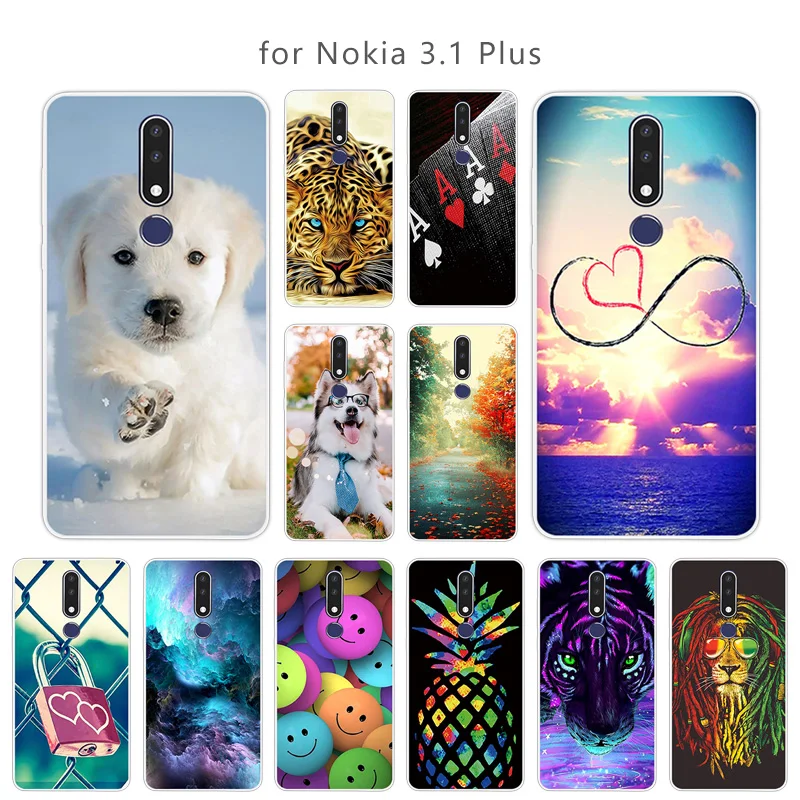 Чехлы для телефонов Nokia 3 1 Plus 2018 полная защита оболочки Мягкий ТПУ прозрачный