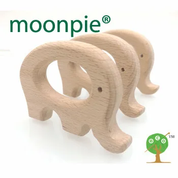 20pcs x 70mm DIY Organic beech Elephant Ring teether nursing toy  smooth 2.75 inch DIY fitting Handcrafted  baby gift EA31