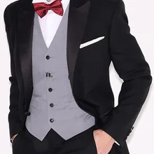 Куртка брюки черный с отворотом, легкое серое жилет мужской костюм Slim Fit Свадебный костюм для жениха выполненный на заказ Модный популярный Terno Masculino