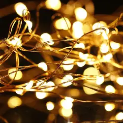 2 м 20 светодиодный строка Медный провод гирляндой Батарея украшение для рождественской вечеринки вечерние год декор для свадеб и садов