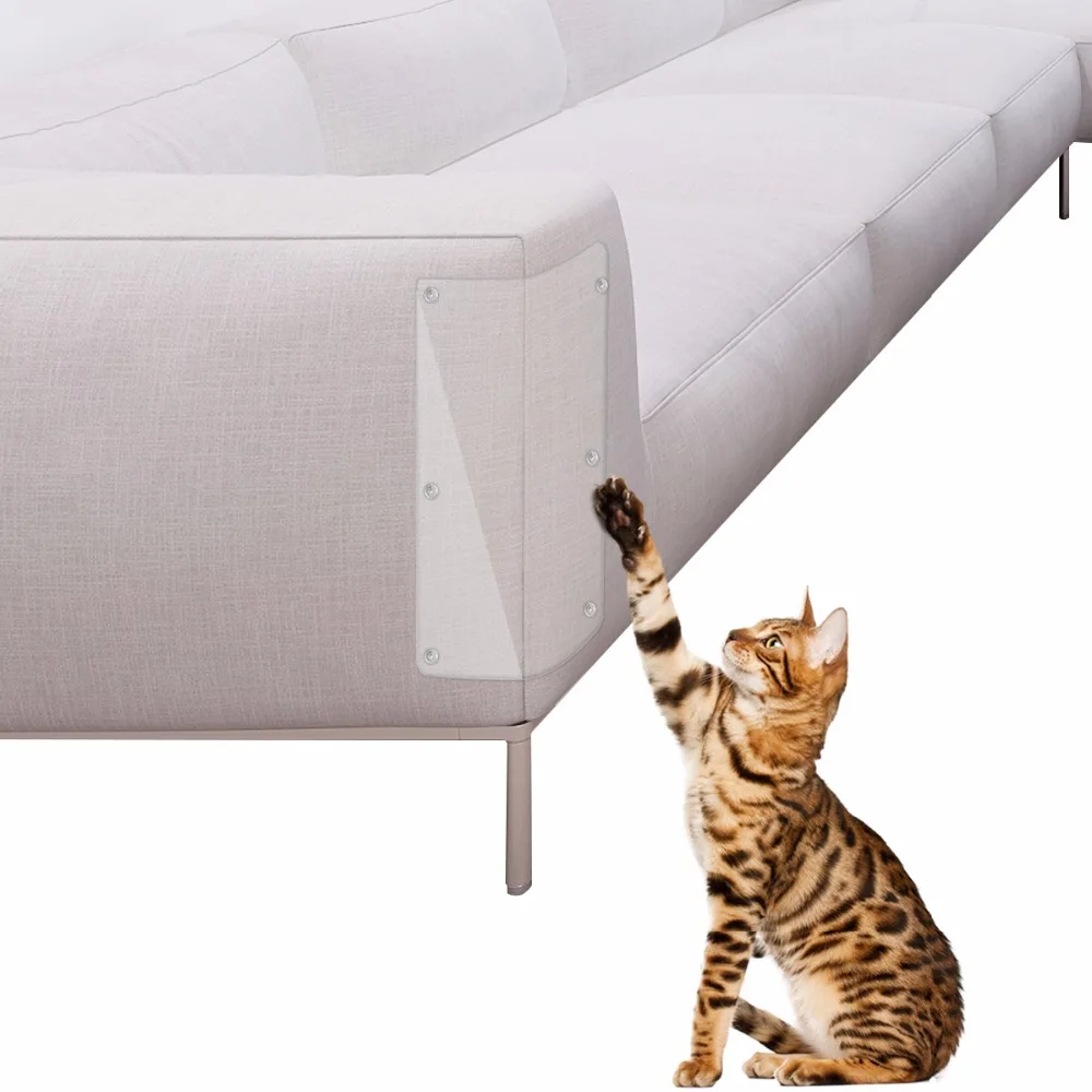 

2pcs/lot Furniture Cat Scratch Guards Stops Couch Sofa Protector Pads Anti Scratching Protecting Corner Cover PVC