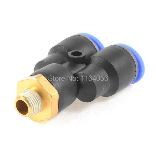10pcs Tube OD 10mm x BSPT 1/8 Push In Threaded Male Y Pneumatic Jointer Connector | Обустройство дома