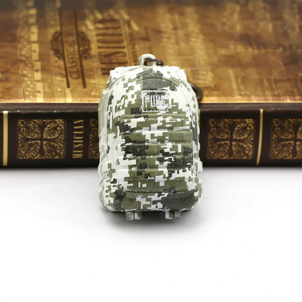 

Battleground Big camouflage Bagpack Keychain Pendants PUBG Metal Level 3 Keyring Can Open Metal Chaveiro Accessory