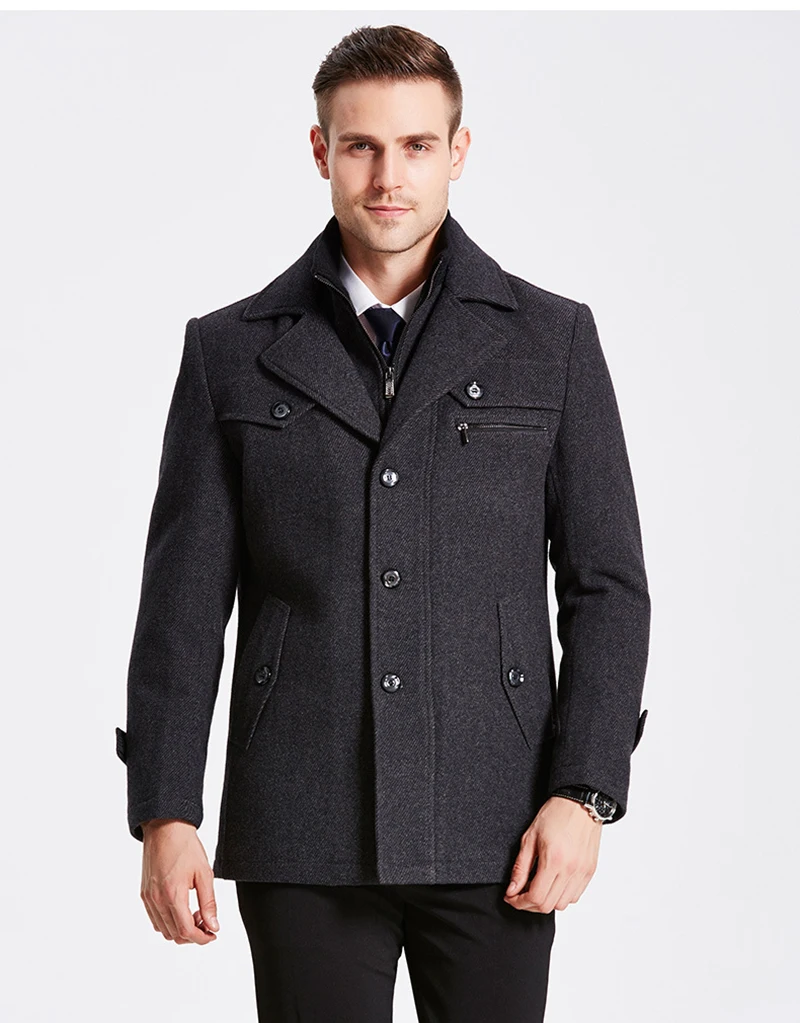 Тренч, мужское зимнее толстое пальто, ветровка, длинное шерстяное пальто, Masculino Palto Casaco, мужская куртка, s 4XL, Тренч, шерстяные куртки