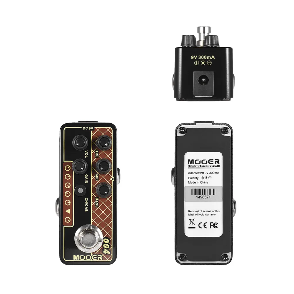MOOER MICRO PREAMP Series 004 день Триппер 60's UK Twang цифровой Предварительный усилитель педаль гитарного эффекта True Bypass