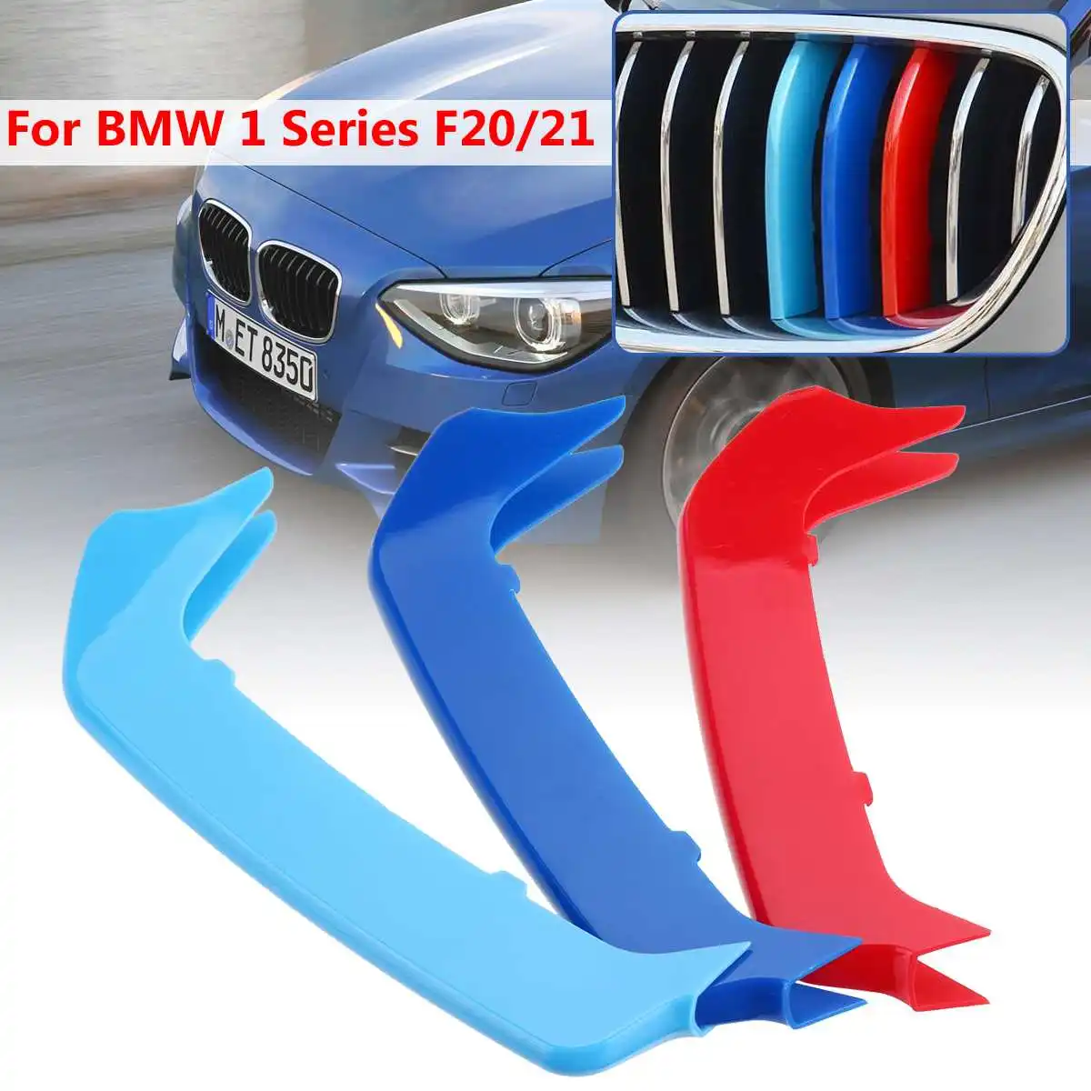 3 шт. 3D гоночный автомобиль решетка спорт полоса клип ABS наклейка Стикеры для BMW 3 серии F30 F31 F35 E90 5 серии F10 F18 E60 X5 X6 E70