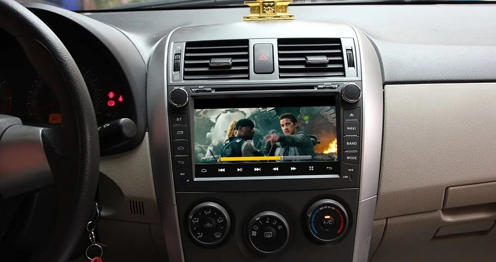 Top 2 din Quad Core android 8.1 car dvd Bluetooth Wheel Audio Control Steering for toyota corolla 2007 2008 2009 2010 2011 1