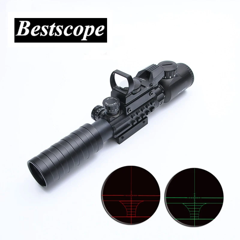 B Brand 3-9x32 EG Optics Riflescope Hunting Scope With Tactical Holographic Reflex 4 Reticle Red Green Dot Sight Airsoft Rifle