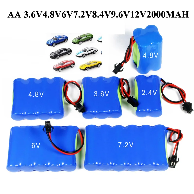 3,6 v 4,8 V 6V 7,2 V 9,6 V AA аккумулятор 2000mah Ni-MH аккумулятор Перезаряжаемый для маленьких игрушек автомобиль с дистанционным управлением игрушечный самосвал