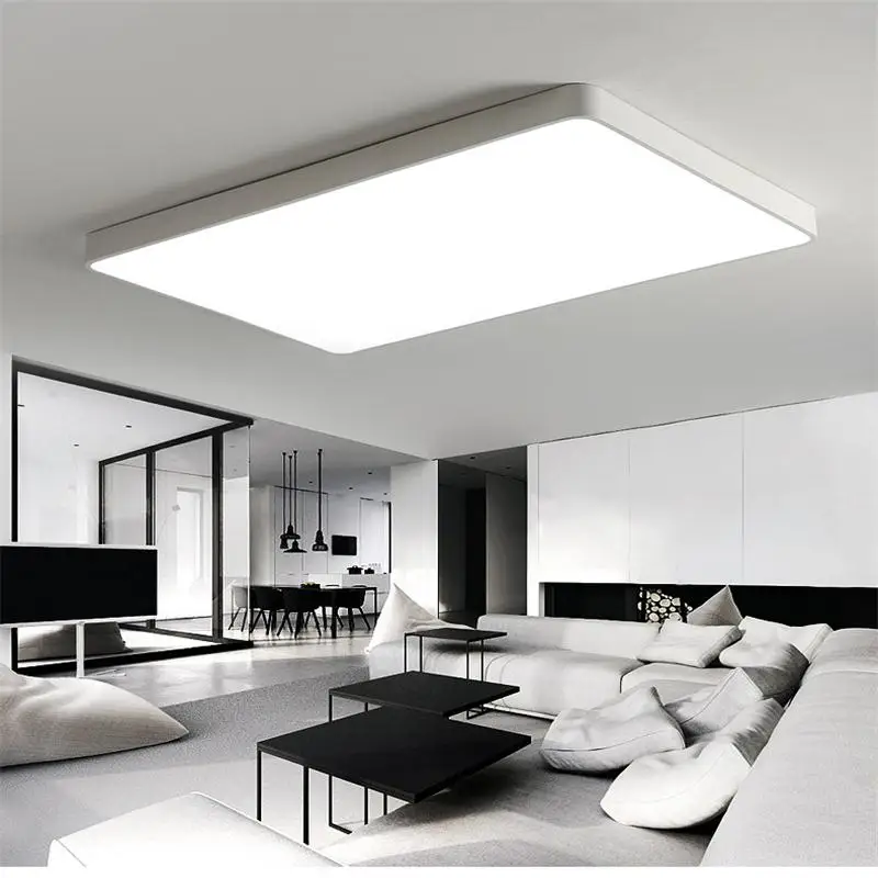 Square Ultra Thin Ceiling Led Lights Luminaries For Living Room Drawing ...