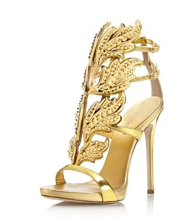 gold formal sandals