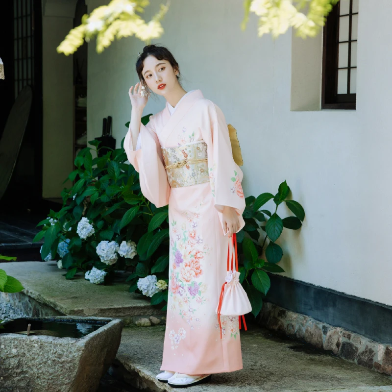 

Luxury Japanese traditional Element kimono take photo dress cosplay female yukata women haori Japan geisha costume obi kimonos