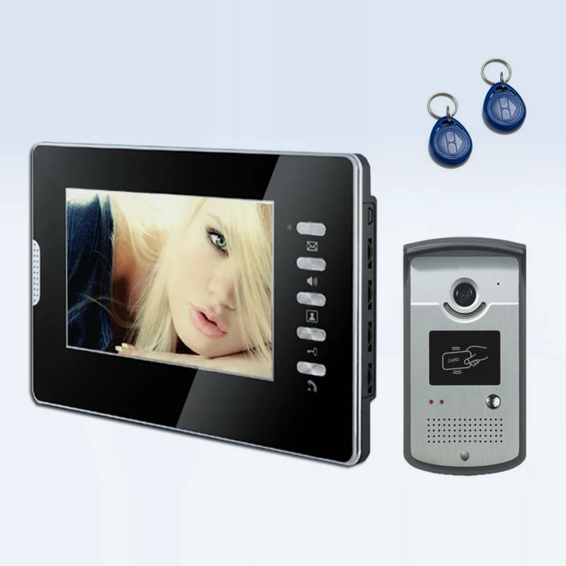 

HD 700TVl 7inch Video intercom with ID card open door video door phone system
