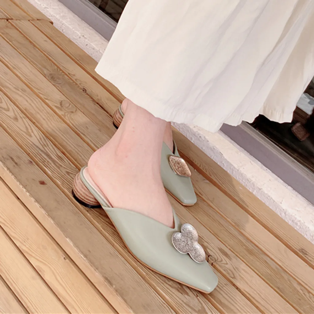 Роскошные Брендовые женские босоножки; женские летние босоножки с металлической пряжкой и квадратным носком; неглубокие толстые Босоножки на каблуке; zapatos de;#531