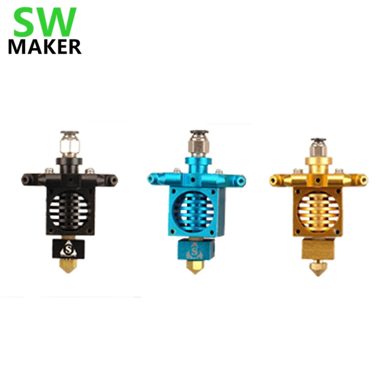 

SWMAKER Kossel Mini Delta 3D printer all metal nozzle hotend kit/set 1.75 mm Blue/Golden/black