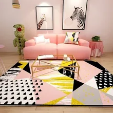 Европейский стиль серый цвет полоски Коврики для спальни коврик нескользящий пол коврик супер мягкий декоративный ковер для гостиной