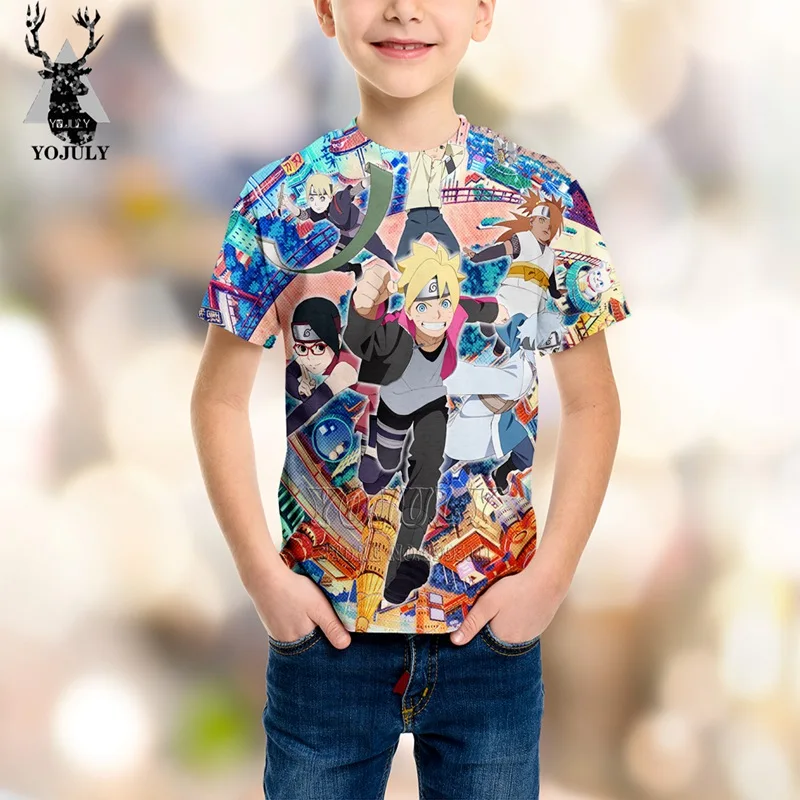 

YOJULY 3D Print Kids Anime NARUTO NEXT GENERATIONS Boruto Children Casual Tshirt T-shirt O-neck Boy Girl Hip Hop Tee Top C23