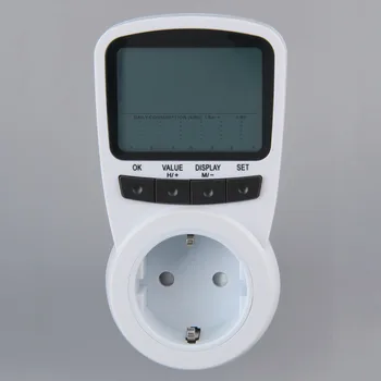 

TS-1500 Electronic Energy Meter LCD Energy Monitor Plug-in Electricity Meter for EU Plug Monitor Electronic Energy