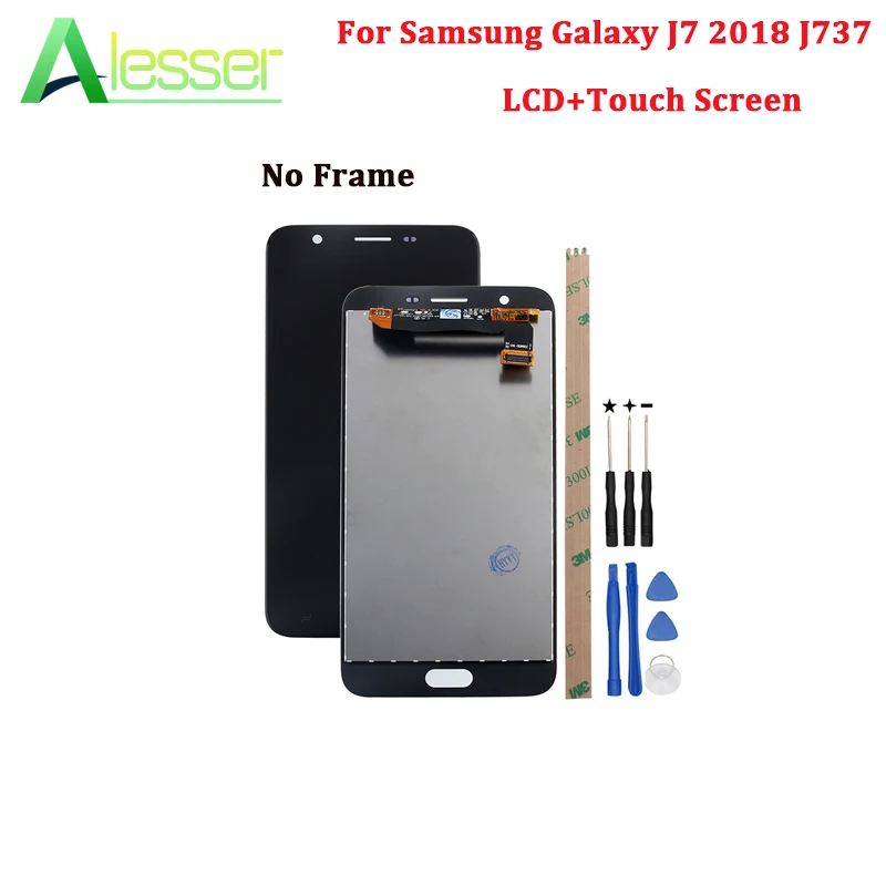 

Alesser For Samsung Galaxy J7 2018 J737 LCD Display And Touch Screen 5.5'' Replacement Phone Accessories With Tools And Adhesive